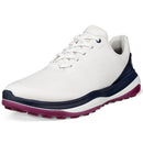 ECCO Golf LT1 Lace Waterproof Spikeless Shoes - White/Marine