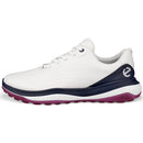 ECCO Golf LT1 Lace Waterproof Spikeless Shoes - White/Marine