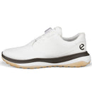 ECCO Golf LT1 Boa Spikeless Waterproof Shoes - White/Tarmac