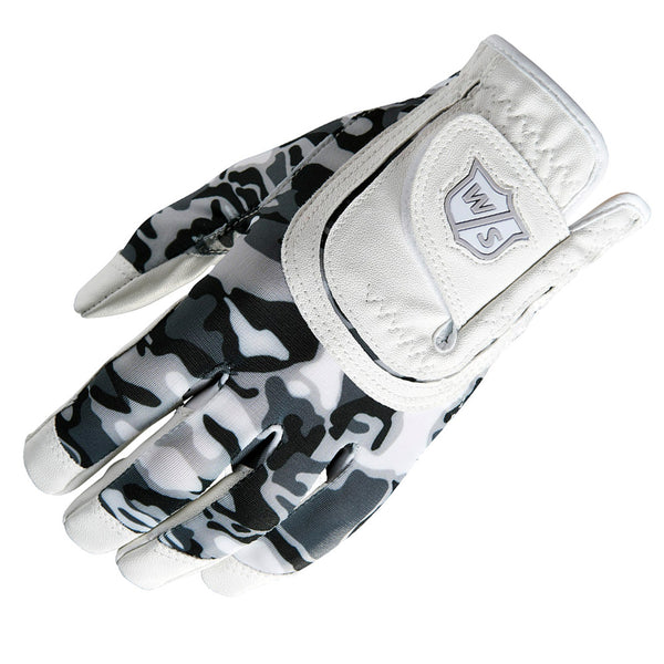 Wilson Junior All-Fit Golf Glove - White/Black Camo