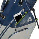 Big Max Aqua Hybrid 4 Waterproof Stand Bag - Navy/Grey/Lime