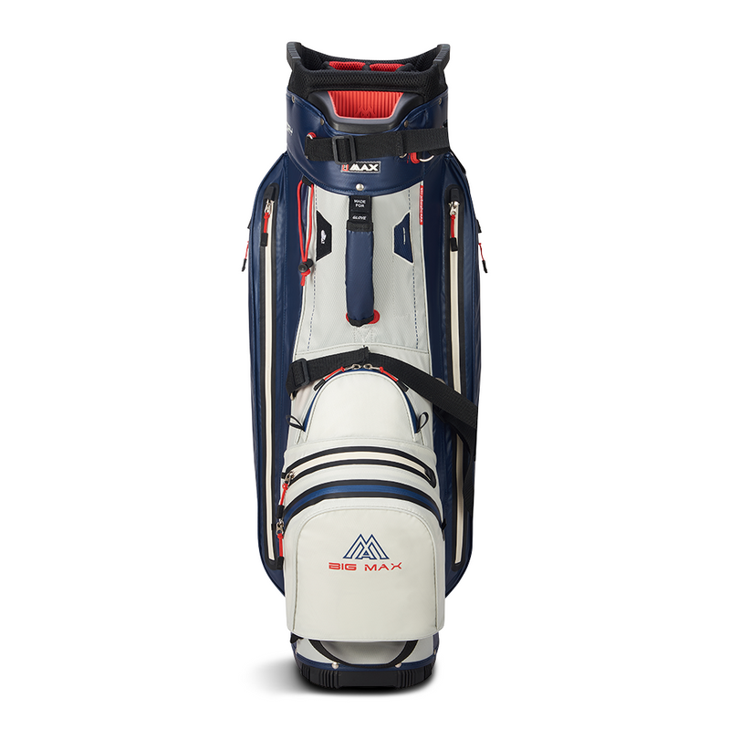 Big Max Aqua Sport 360 Waterproof Cart Bag - Off White/Navy/Red