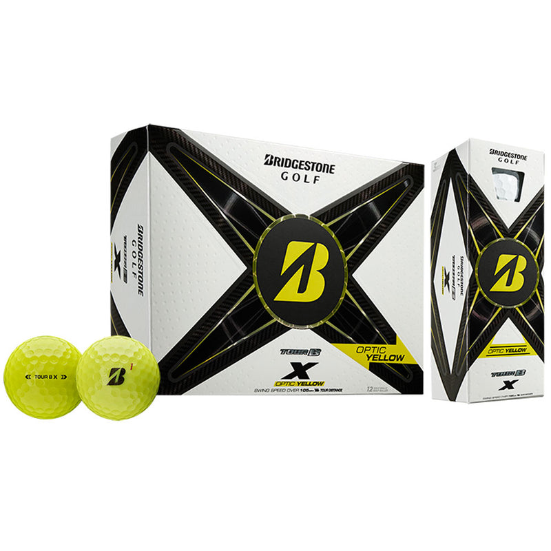 Bridgestone TOUR B X Golf Balls - Yellow - 12 Pack
