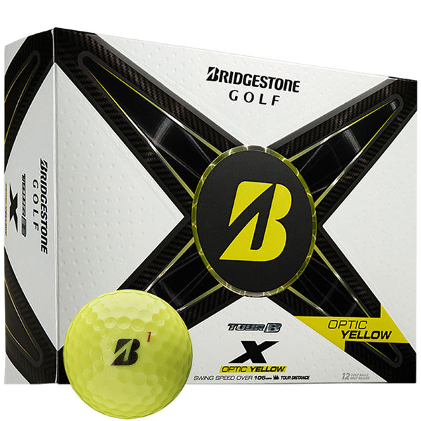 Bridgestone TOUR B X Golf Balls - Yellow - 12 Pack
