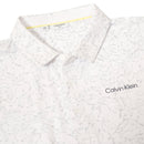 Calvin Klein Abstract Watercolour Printed Polo Shirt - White