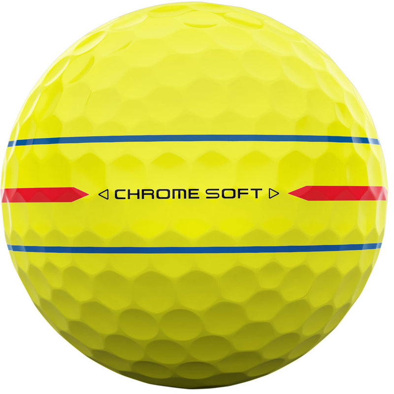 Callaway Chrome Soft 360 Triple Track Golf Balls - Yellow - 12 Pack
