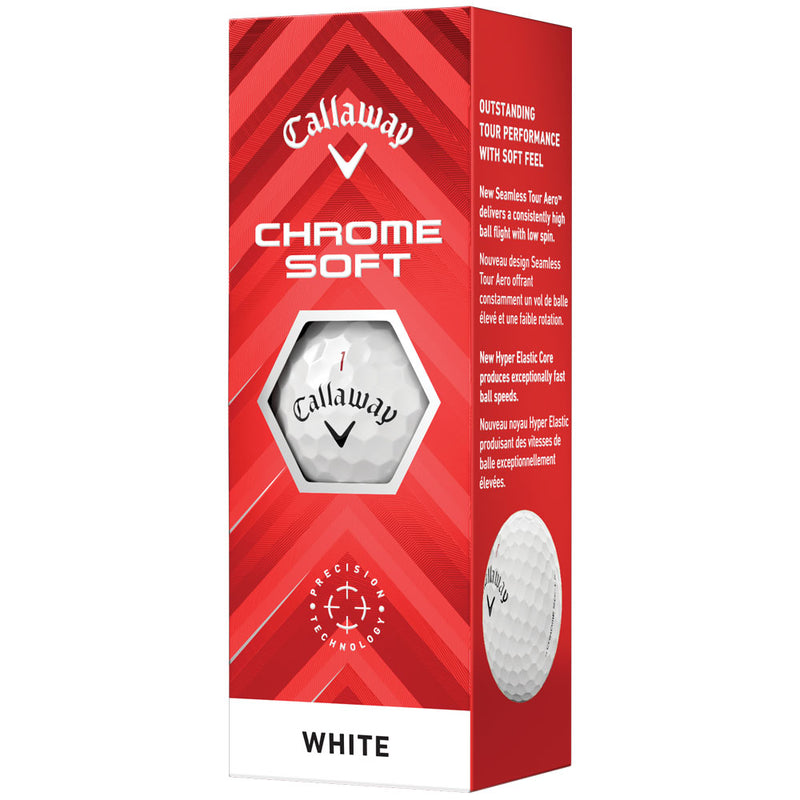Callaway Chrome Soft Golf Balls - White - 12 Pack