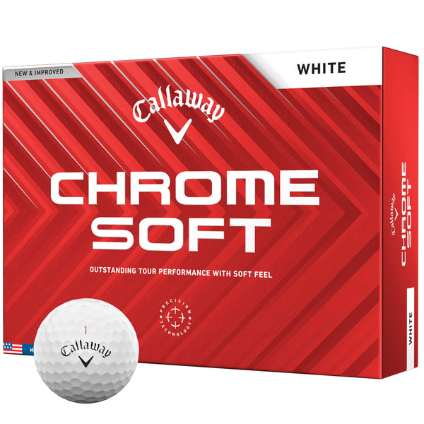 Callaway Chrome Soft Golf Balls - White - 12 Pack