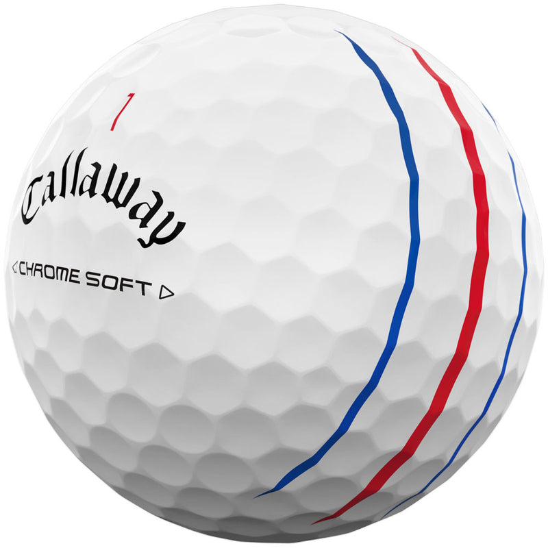 Callaway Chrome Soft Triple Track Golf Balls - White - 12 Pack