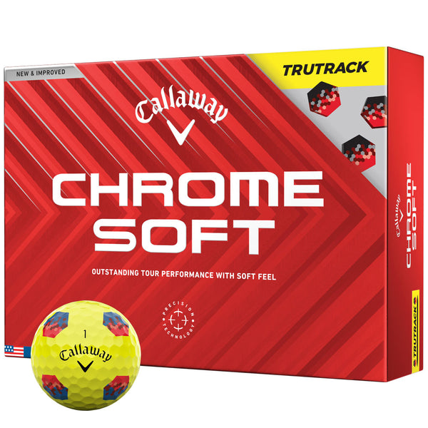 Callaway Chrome Soft TruTrack Golf Balls - Yellow - 12 Pack