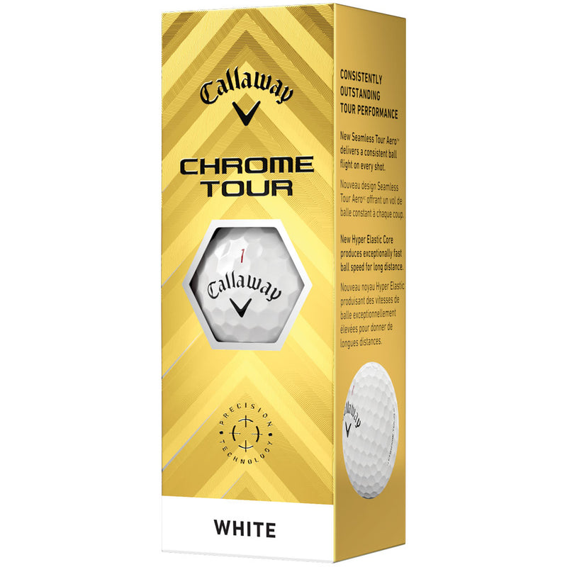 Callaway Chrome Tour Golf Balls - White - 12 Pack