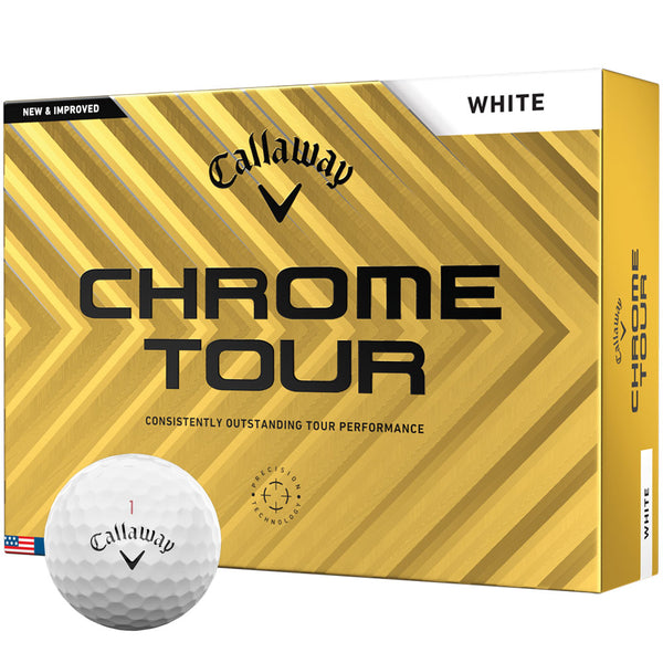 Callaway Chrome Tour Golf Balls - White - 12 Pack