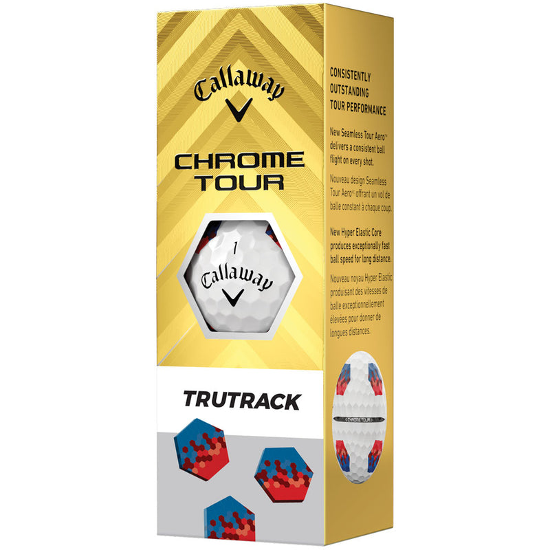 Callaway Chrome Tour TruTrack Golf Balls - White - 12 Pack