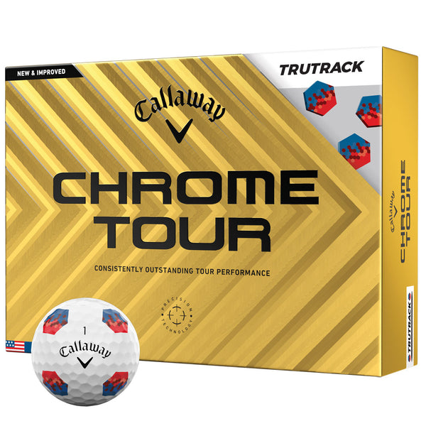 Callaway Chrome Tour TruTrack Golf Balls - White - 12 Pack