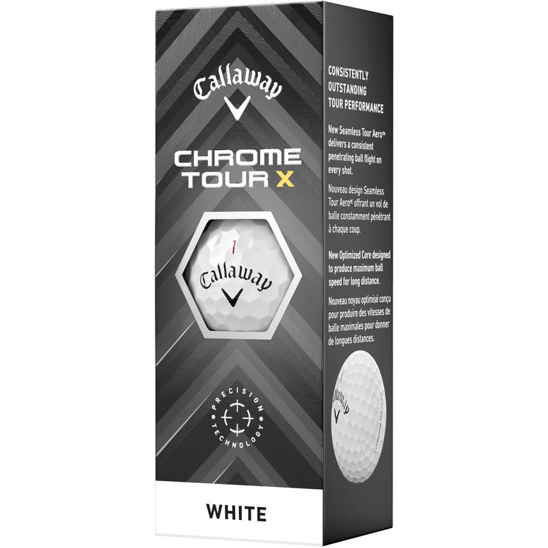 Callaway Chrome Tour X Golf Balls - White - 12 Pack