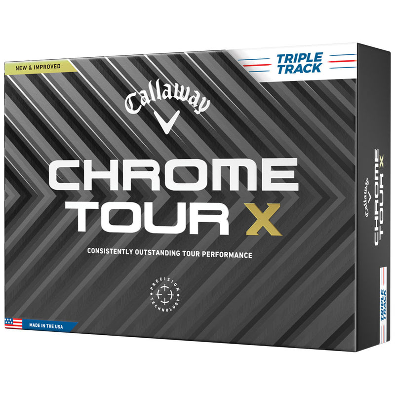 Callaway Chrome Tour X Triple Track Golf Balls - White - 12 Pack