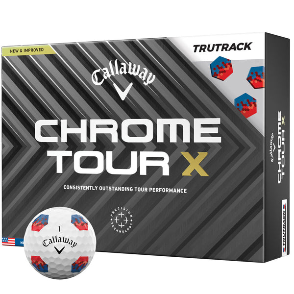 Callaway Chrome Tour X TruTrack Golf Balls - White - 12 Pack