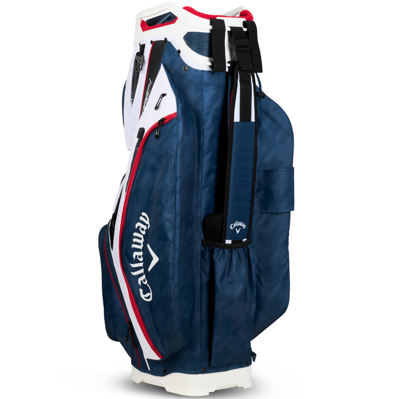Callaway Org 14 Cart Bag - White/Navy Houndstooth/Red