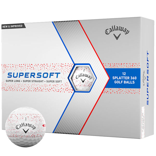Callaway Supersoft Splatter 360 Golf Balls - Red - 12 Pack