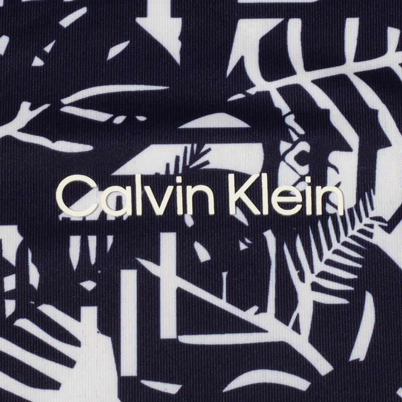 Calvin Klein Abstract Print Polo Shirt - White/Evening Blue