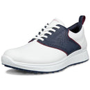ECCO Golf S-Casual Hybrid Spikeless Waterproof Shoes - White/Marine