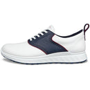 ECCO Golf S-Casual Hybrid Spikeless Waterproof Shoes - White/Marine
