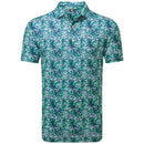 FootJoy Garden Print Lisle Polo Shirt - Navy