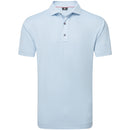 FootJoy Etched Texture Print Lisle Polo Shirt - Skyway
