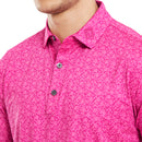 FootJoy Painted Floral Lisle Polo Shirt - Berry