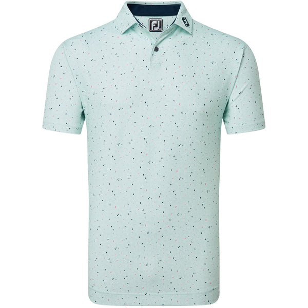 FootJoy Tweed Texture Pique Polo Shirt - Sea Glass