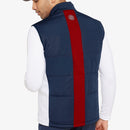 Galvin Green Lennox Windproof Water Resistant Gilet - Navy/White/Red