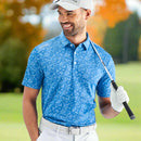 Ping Geo-Camo Polo Shirt - Tidal Blue