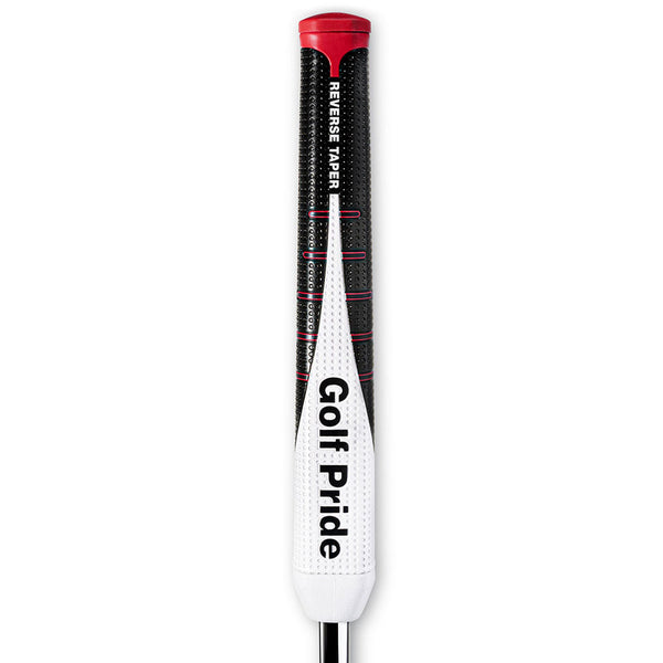 Golf Pride Reverse Taper Round Large Putter Grip - Black/White/Red