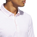 adidas Ultimate365 Stripe Polo Shirt - Clear Pink/White
