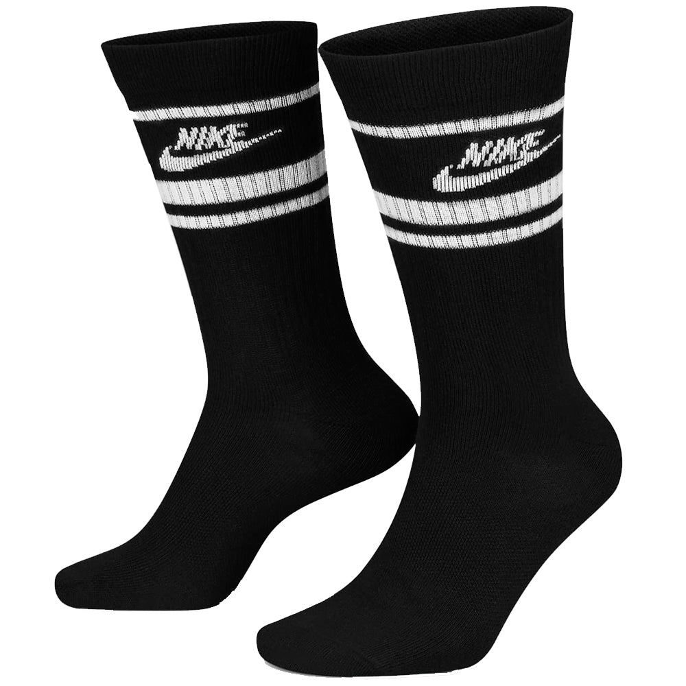 Nike Dri-FIT Everyday Essential Crew Socks (3 Pairs) Black/White