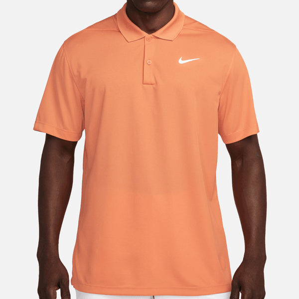 Nike Dri-FIT Victory Solid Polo Shirt - Orange Trance/White