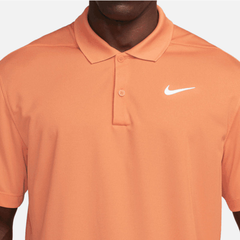 Nike Dri-FIT Victory Solid Polo Shirt - Orange Trance/White