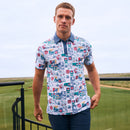 Original Penguin Pete's Stamp Roadmap Polo Shirt - Bright White
