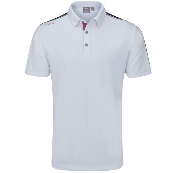 Ping Inver Polo Shirt - White/Navy Multi