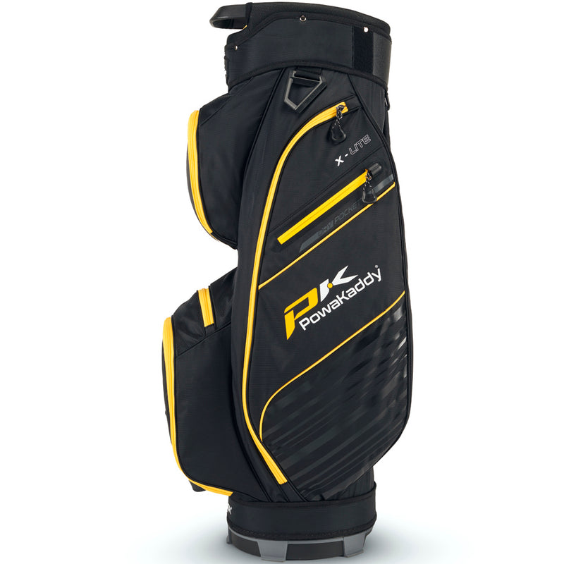 PowaKaddy X-Lite Edition Cart Bag - Black/Yellow Trim
