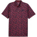 Puma Cloudspun Carmela Floral Polo Shirt - Deep Navy/Ruby Shimmer