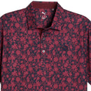 Puma Cloudspun Carmela Floral Polo Shirt - Deep Navy/Ruby Shimmer