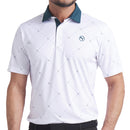 Puma Pure 2.0 Argyle Polo Shirt - White Glow/Green Terrain