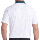 Puma Pure 2.0 Argyle Polo Shirt - White Glow/Green Terrain