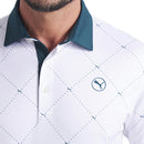 Puma Pure 2.0 Argyle Polo Shirt - White Glow/Green Terrain