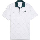 Puma Pure 2.0 Argyle Polo Shirt - White Glow/Green Terrain