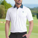 Puma Pure 2.0 Argyle Polo Shirt - White Glow/Green Terrain