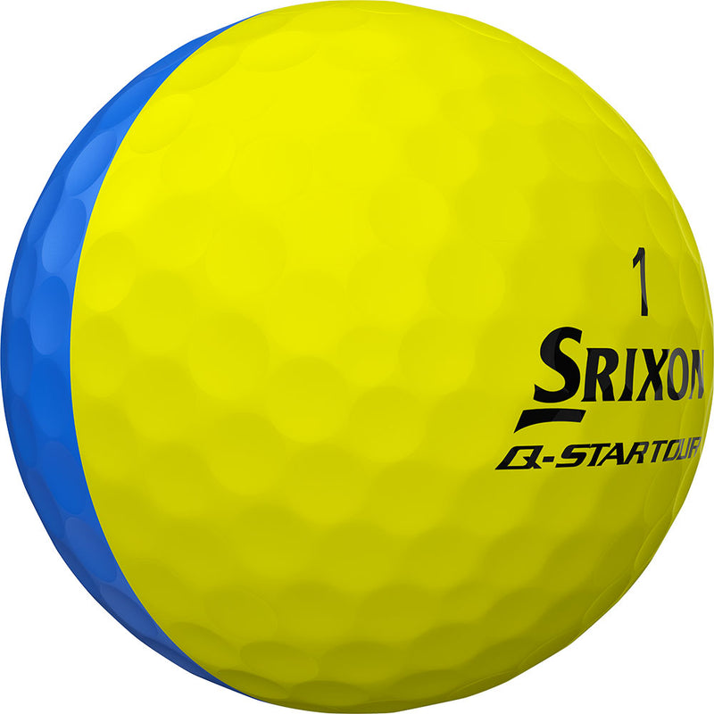 Q-STAR Tour Divide Golf Balls  - Yellow/Blue - 12 Pack
