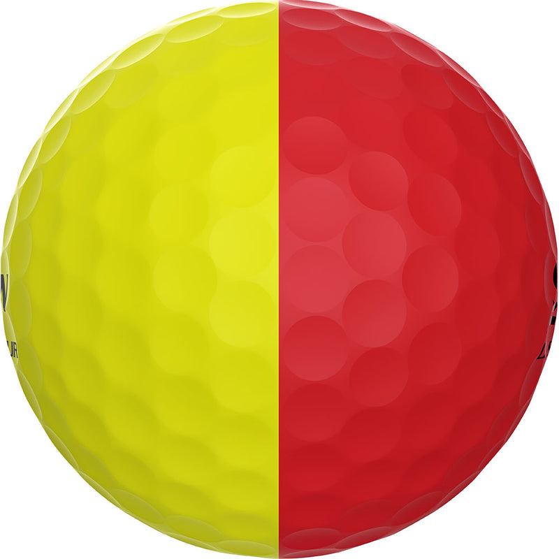 Q-STAR Tour Divide Golf Balls - Yellow/Red - 12 Pack