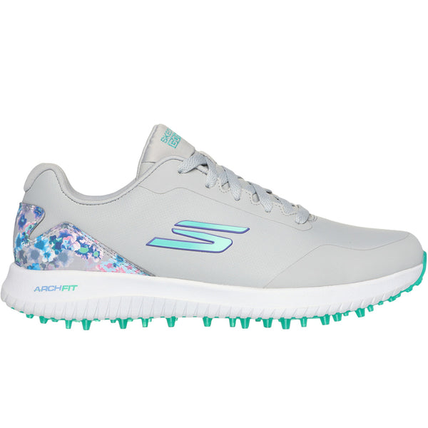 Skechers Go Golf Max 3 Ladies Spikeless Waterproof Shoes - Grey/Mint